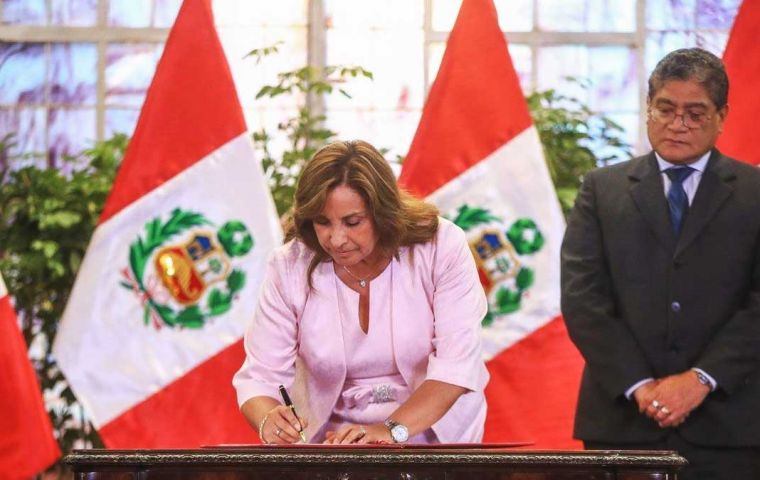 Boluarte argues that the measure recognized the State's fight against terrorism 