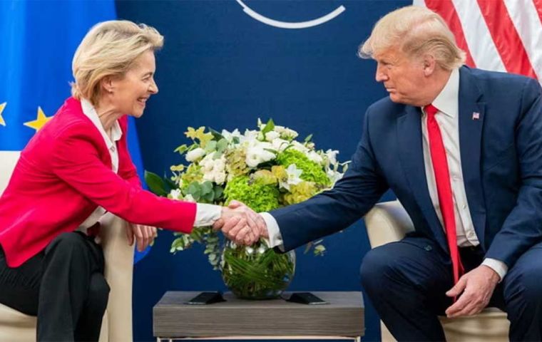 European Commission President Ursula von der Leyen has pledged to President Trump that Europe will buy additional US energy and invest UD$600 billion in the US