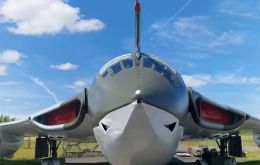 The museum has repainted its Victor K2 tanker plane in camouflage colors. Photo: Yorkshire Air Museum