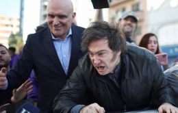 The demonstrators were angered by recent corruption allegations involving Milei's sister 