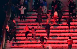 Many fans were seriously injured during the incidents