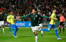 Miguel Terceros scored Bolivia's winner in the 46th minute