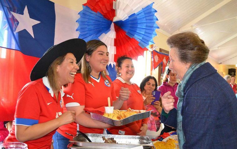 One of the many Chilean festivities in the Falklands, this one recently with visiting Princess Anne