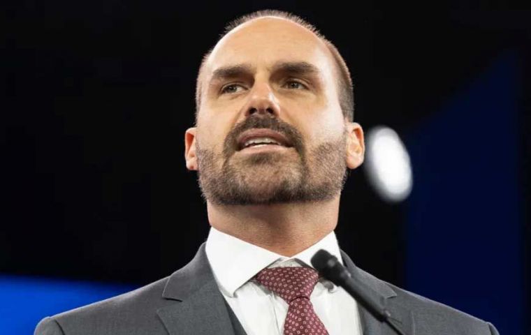 Eduardo Bolsonaro claimed the measure came in retaliation for US sanctions against Justice De Moraes' wife