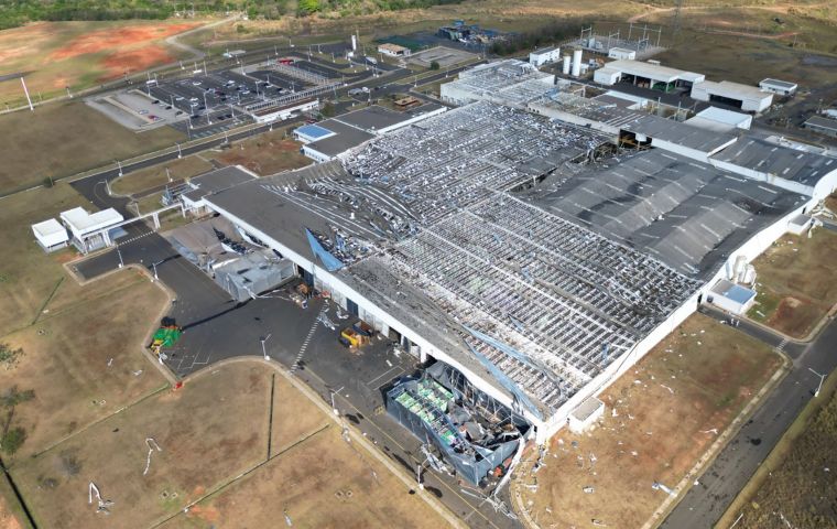 The destroyed Porto Feliz complex is where engines are produced, which has paralyzed work at other plants