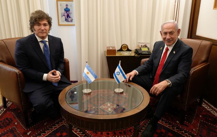 The meeting reinforced Milei's “absolute support” for Israel