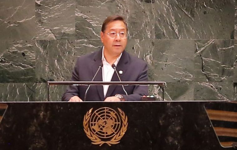 It was Arce's last speech as president to the General Assembly, as he will be leaving office in November