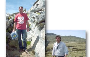 Carlos Enriori and Dacio Agretti during his visit at Two Sisters Mountain