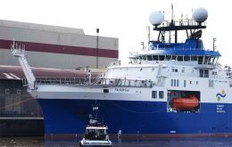 The Falkor (Too), belonging to the Schmidt Ocean Institute, was scheduled to begin the “Echoes of Two Cannons” mission on Sept. 30, but permission to begin the campaign did not arrive in time. 