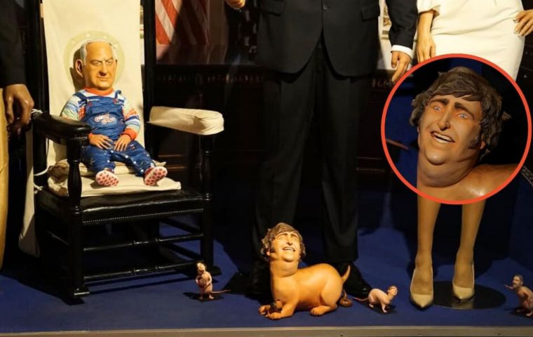 Miranda's pieces frequently explore identity, inhabiting, power structures, and Western decadence