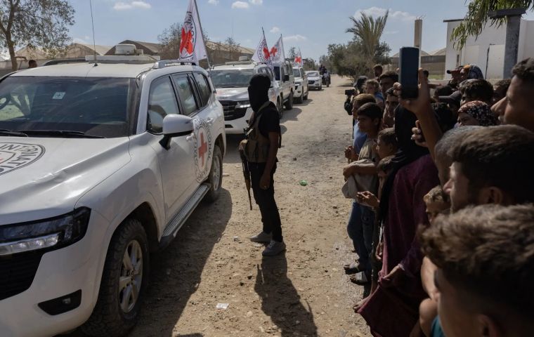 Some hostages were allowed to make video calls to their families before being released