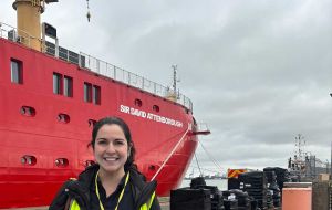 Elena Lewendon, Chief Operating Officer of the Falklands Maritime Heritage Trust