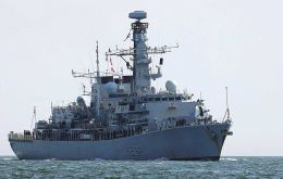 Known as the 'capital ship' throughout the Royal Navy, she visited the Falklands on more than one occasion when on South Atlantic patrol (Pic MoD)