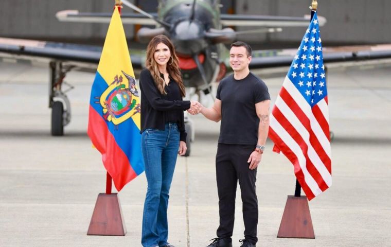 It was Noem's second trip to Ecuador this year