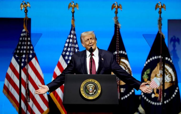 Trump defended the US military’s extrajudicial strikes. “We’re blowing up cartel terrorists linked to Maduro’s regime”