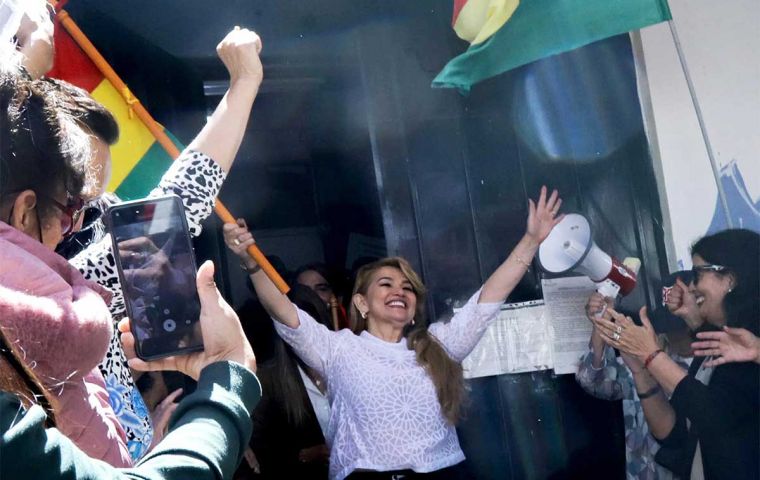 Áñez admitted her health had deteriorated while in detention