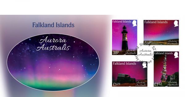 Falklands Postal Service releases set of Aurora Australis stamps