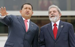Chavez and Lula da Silva disputing regional influence