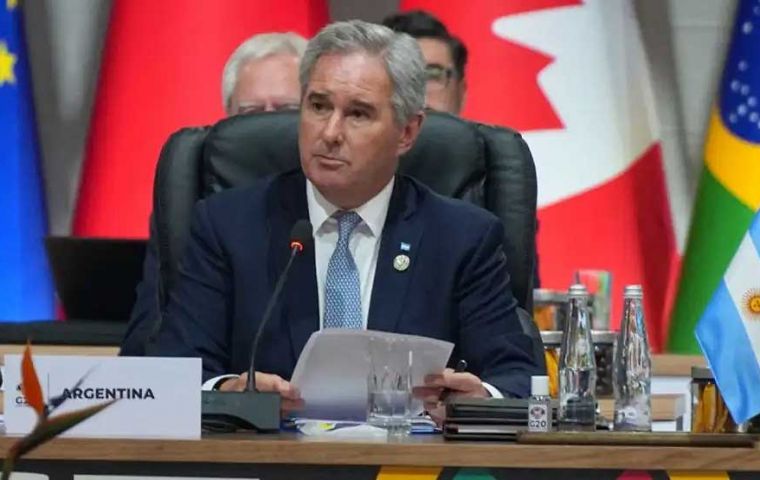 Quirno's office said it was essential for the South American country “to preserve the rule of consensus as the basis for the legitimacy of the G20”