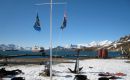 An expedition cruise ship at Grytviken  (Photo by John Fowler)