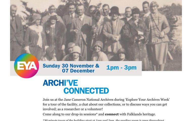 Please feel free to come along and learn more about the work of the Jane Cameron National Archives!