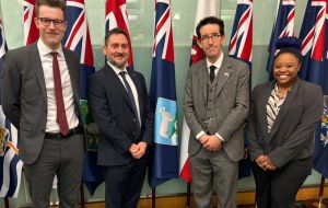The London Falklands Government Office team attending the ministerial council    