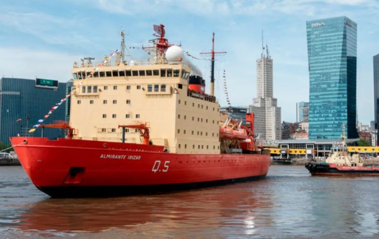 The Almirante Irízar is the campaign's flagship