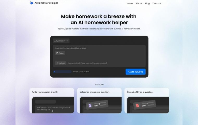 AIHomeworkHelper works like a private tutor that never gets tired and doesn’t mind repeating a concept until it clicks