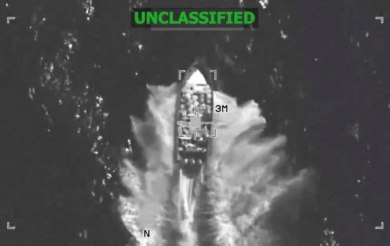 Four male narco-terrorists were killed, Southcom confirmed