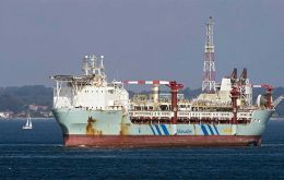 Once deployed, the Aoka Mizu is expected to drill up to 23 wells in the first stages of the development.