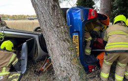 Marc during the 3-day Road Traffic Collision phase of his training at The Fire Service College in Moreton in Marsh