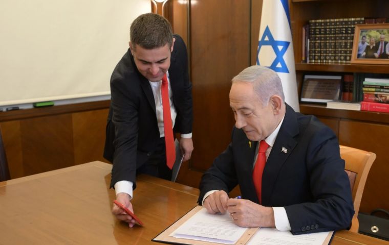 Netanyahu's Israel also announced immediate bilateral agreements in agriculture, technology, and health