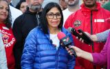 The caretaker President insisted her government was the only legal one in Venezuela, despite Trump's assertions otherwise