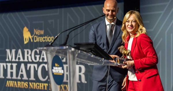 Italian PM Giorgia Meloni given Margaret Thatcher Award by EU Conservatives