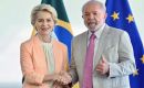 Von der Leyen praised Lula&rsquo;s commitment to &ldquo;values important to us, such as democracy, the international rules-based order and respect for communities and sovereign nations&rdquo;