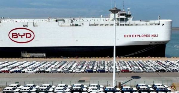 BYD ship reaches Argentina with record delivery of nearly 5,800 electric and hybrid vehicles