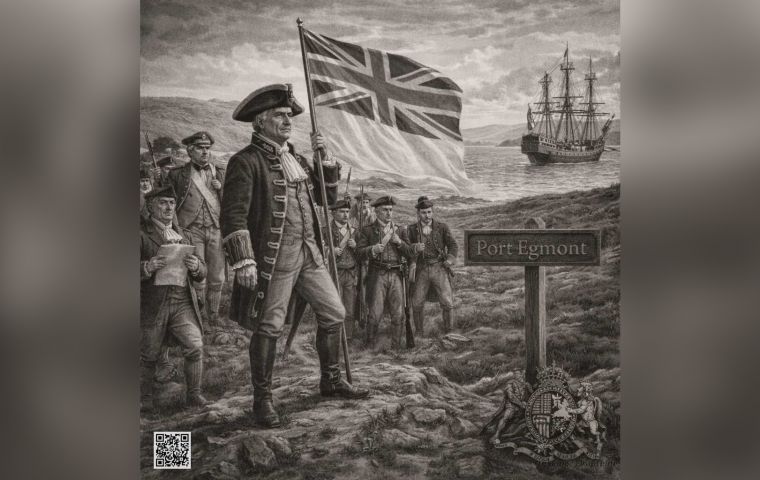 Captain John Strong in 1690 named Falkland Sound the waterway dividing East and West islands in Falklands 