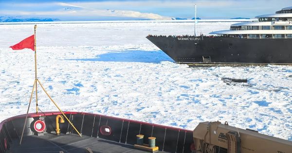 U.S. Coast Guard icebreaker frees luxury cruise ship trapped in Antarctic sea ice