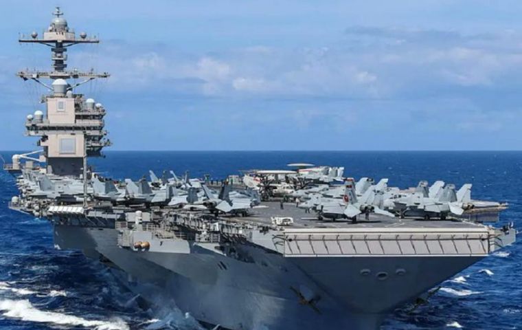 The Ford had been operating in the Caribbean with its escorts and took part in Venezuela-related operations earlier this year, ahead of the January US raid that captured Nicol&aacute;s Maduro