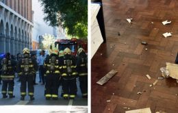 The blast occurred at about 13:49 on the 11th floor of the institution&rsquo;s building at Avenida Paseo Col&oacute;n 533, after personnel handled a parcel that had been stored on-site for months