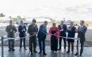 Orsi led the ribbon-cutting and handed part of the ribbon to Lacalle Pou, reflecting that the acquisition was launched under the previous administration. Photo: Uruguay's Defense Ministry