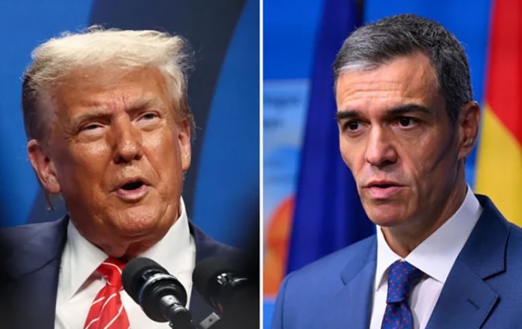 “We’re going to cut off all trade with Spain. We don’t want anything to do with Spain,” Trump said