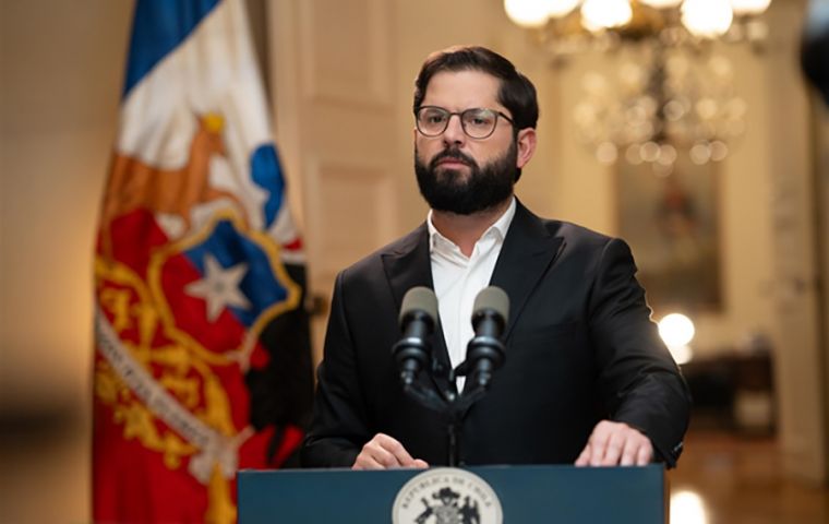 &ldquo;I leave with my head held high and my hands clean,&rdquo; Boric said in a live message from La Moneda palace on the night of March 10