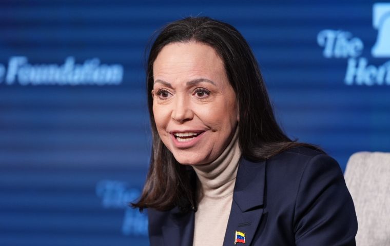 Beyond attending the inauguration, Machado has called Venezuelans in Chile to a Thursday afternoon gathering at Paseo Bulnes in downtown Santiago