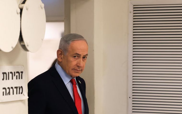 Netanyahu made the remarks at a press conference in Jerusalem, where he also said Iran no longer has the ability to enrich uranium or produce ballistic missiles, although he offered no evidence