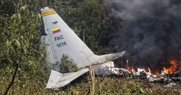 Colombian military plane crashes after takeoff with more than 120 people on board