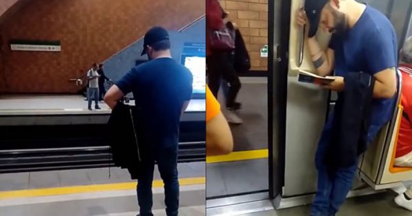 Ex President Boric draws mixed reactions after being spotted riding Santiago de Chile's Metro