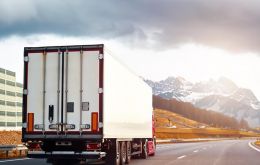 A heavy-duty truck on a European motorway. Brussels adopted temporary measures to ease manufacturers' path toward 2030 CO2 targets.