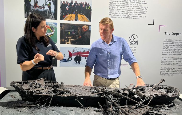 The 3D printed model of the Endurance wreck, produced by the Falklands Maritime Heritage Trust from data captured during the Endurance22 expedition, will go on display at Discovery Point in Dundee