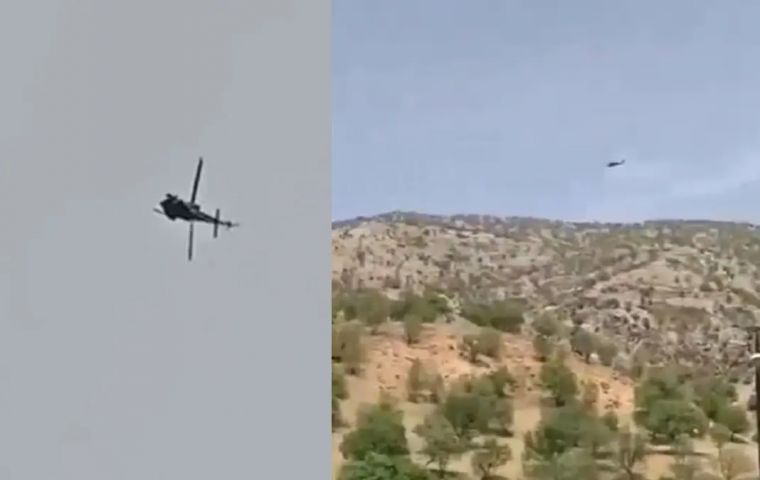 During the rescue operation, two Black Hawk helicopters flying over Iranian territory were struck by enemy fire